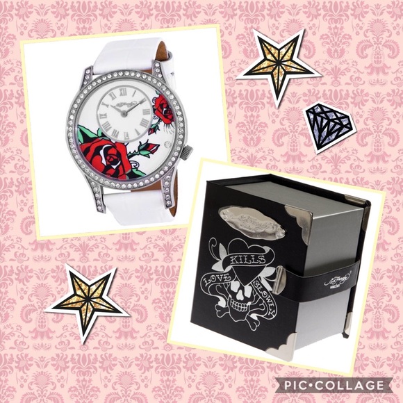 Ed Hardy Swarovski crystal watch